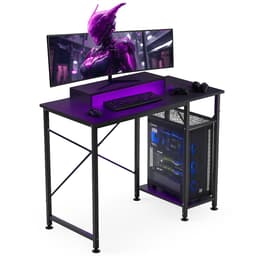 Bayt Game Bureau - Gaming Bureau - Gaming desk - Game Bureau met LED - Bureau met Opbergruimte - Computertafel - Monitor Standaard - 102 x 50 x 75 - Zwart — thumbnail 1