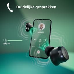 PHILIPS TAT1209BK True Wireless In Ear Bluetooth Headphones - Kleine oordopjes, Geweldige kwaliteit, Natuurlijk geluid met dynamische bass, Duidelijke gesprekken en Kleine oplaadhoes - Zwart — thumbnail 3