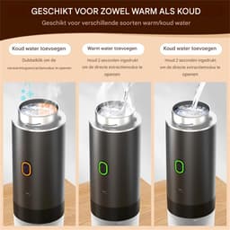 Draagbare reiskoffiezetapparaat - Draadloos voor in de auto - 12V - Espresso - 3-in-1 espressomachine - Oplaadbaar - Kantoor, Buiten, Thuis - Grijs - 1 stuk — thumbnail 2