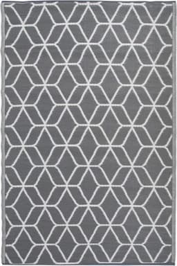 Esschert - Design - Buitenkleed - 180x121 - cm - grijs - en - wit - OC25 — thumbnail 1