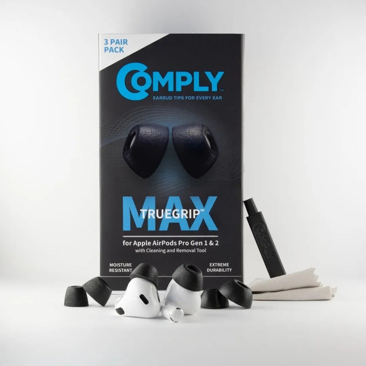 Comply Foam TrueGrip Max voor AirPods Pro gen1 &2 - maat MIXED SIZE, 3 paar(1 paar x S, 1 paar x M, 1 paar x L) — afbeelding 1