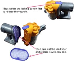 2x Filter Geschikt Voor Dyson DC30 DC31 DC34 DC35 DC44 DC45 accu-handstofzuiger - 917066-02 - Vacuüm filters vervanging - Stofzuigerfilter wasbaar — thumbnail 2