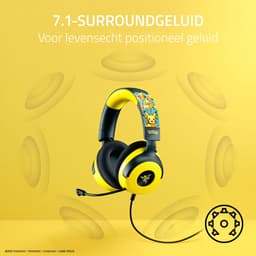 Razer Kraken V4 X - Gaming Headset - Razer Chroma RGB - 7.1 - Pokémon Kanto Starters Edition — thumbnail 4