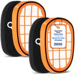 DEGG® - Filter geschikt voor Philips Speedpro Max, Max Aqua en Max Aqua Plus - Alternatief voor het FC5005/01 Filter - 6000, 7000 en 8000 serie - Wasbaar - Duurzaam - 2 STUK(S) — thumbnail 1