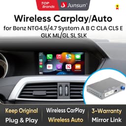 JUNSUN Draadloze CarPlay Android Auto Interface Module NTG4.5/4.7 Geschikt voor Mercedes Benz A B C CLA CLS E GLK ML — thumbnail 1