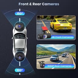 RFWR® Dual Dashcam voor Voorkant en Interieur van de Auto met 64GB Kaart — thumbnail 5