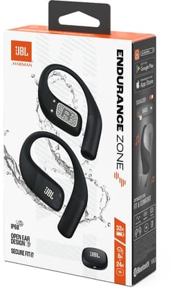 JBL Endurance Zone - Open ear Oordopjes - Oortjes Draadloos - Sport Oordopjes - Bluetooth - Sporten - Hardlopen - 32 uur - Spatwaterdicht - IP68 - Oorhaak - Zwart & Grijs — thumbnail 5