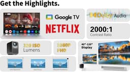 Cinema Galaxy G1 fullHD draagbare smart LED mini projector — thumbnail 4