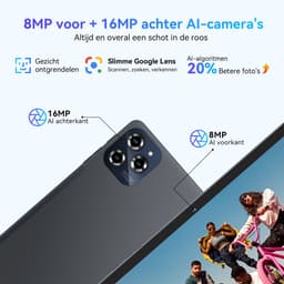 TABWEE Tablet - W90 Tablet - 8000 mAh - 24GB RAM - 256GB ROM - 11 Inch - Android 15 - WiFi 6 - Dubbele Simkaart - NETFLIX - Grijs — thumbnail 5