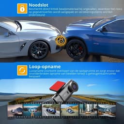 Thuys – Dashcam Voor Auto 4K + 1080p – Voor En Achter Camera – Met Parkeermodus – G–Sensor – App Bediening – Nachtzicht — thumbnail 3