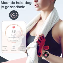 SAMMIT Smartwatch Dames Goud - Meldingen - Met Stappenteller & GPS - Iphone & Android - Smartwatch Dames — thumbnail 5