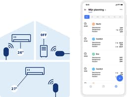 Netatmo Intelligente bediening voor airconditioning, compatibel met alle verbonden airconditioners en warmtepompen - energiebesparend - werkt met Alexa, Google Assistant, Siri - Zwart - Duo Pack — thumbnail 3