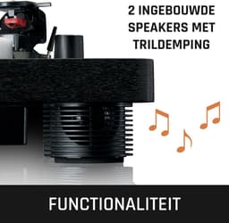 Lenco Platenspeler - Ingebouwde Speakers - Auto-stop - USB encoding - LED-verlichting- LS-50LEDBK - Zwart — thumbnail 4