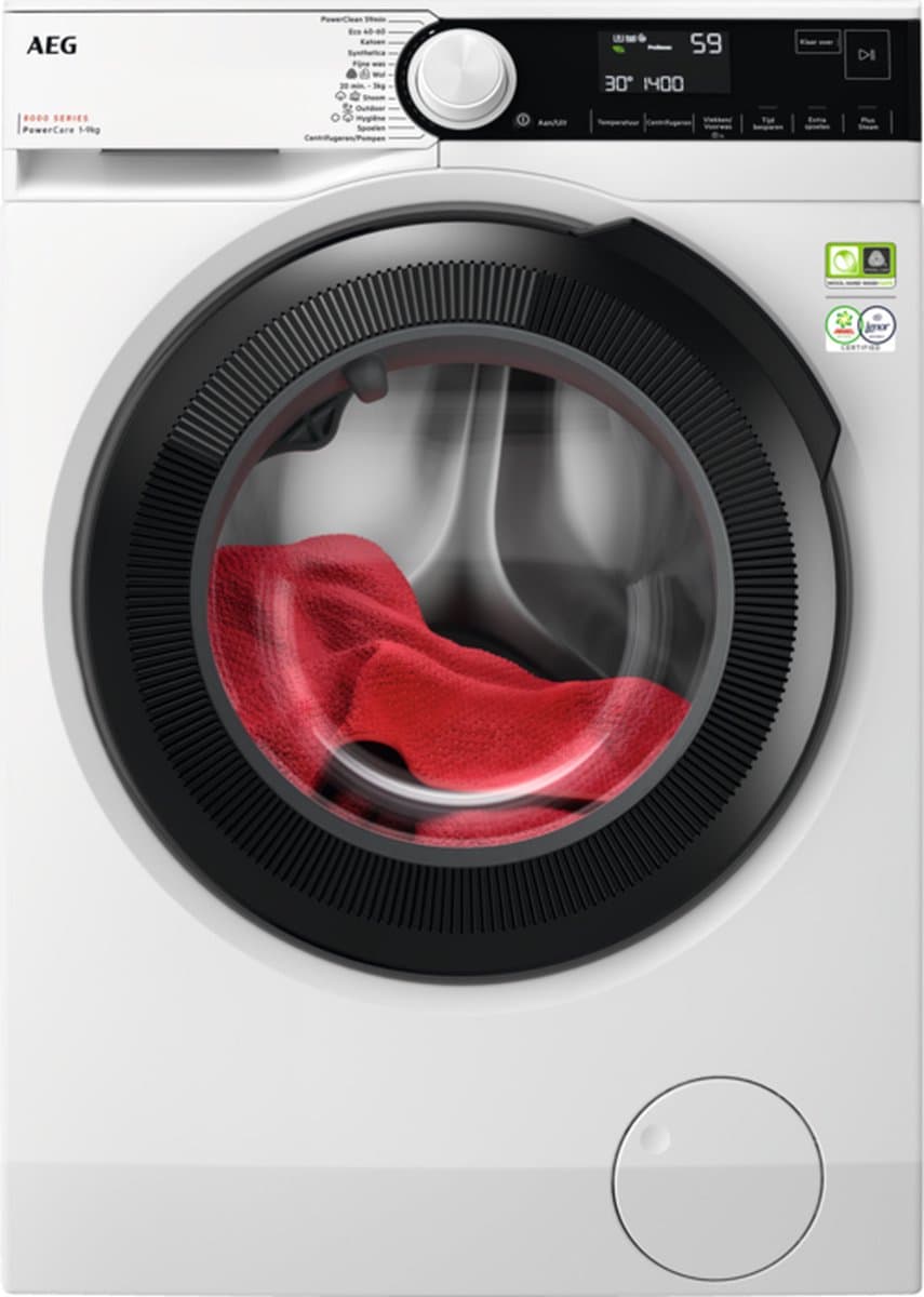 AEG LR85944 8000 serie PowerCare - Wasmachine - Energielabel A - 1400 toeren - 9 kg — afbeelding 1