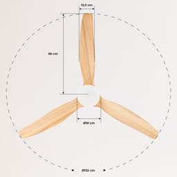 CREATE - Plafondventilator 40W silent Ø132 cm - Met Verlichting drie temperaturen - Met Afstandsbediening - 6 Snelheden - Timer - Zomer/Winter functie - Zwart - WIND CALM — thumbnail 5