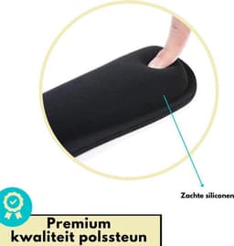 Lynnz® Ergonomische muismat met polssteun toetsenbord set | anti rsi - gel - muismat met polssteun - ergonomisch - gaming - kantoor - computer - laptop — thumbnail 2