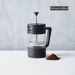 French press cafetière uit glas zwart 600ml — thumbnail 5