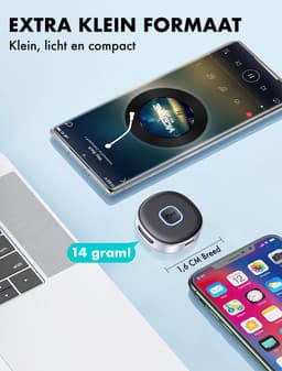 DynaBright Bluetooth Receiver - BT 5.0 - 3.5MM AUX - Bluetooth Ontvanger - Handsfree Bellen - Bluetooth Audio Receiver — thumbnail 3