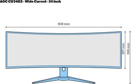 AOC CU34G2 - QHD VA Curved UltraWide 100Hz Gaming Monitor - 34 Inch — thumbnail 5
