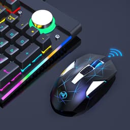 HXSJ T300 2.4G Draadloze Gaming Muis - Computermuizen - Ultra licht - Compact Voor Onderweg - RGB Verlichting - Zwart — thumbnail 5