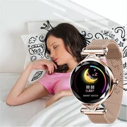 Darenci Smartwatch Sparkle Pro - Smartwatch dames - Smartwatch heren - Activity Tracker - Touchscreen - Stalen band - Dames - Heren - Horloge - Stappenteller - Bloeddrukmeter - Verbrande calorieën - Zuurstofmeter - Spatwaterdicht - Zilver — thumbnail 4