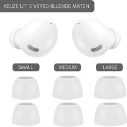 Oordopjes geschikt voor Samsung Galaxy Buds Pro - Samsung Galaxy Buds Pro tips - Samsung Galaxy Buds Pro vervanging tips - 5 paar oordopjes voor Samsung Galaxy Buds Pro - Wit / Medium — thumbnail 2