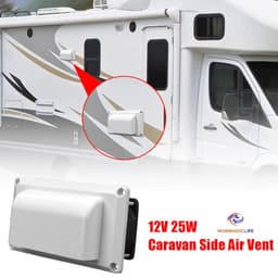 NormadicLife® - 12V Dubbele Ventilator voor Camper, Caravan & Boot - Wandventilator - Inbouwventilator - Actieve Luchtventilatie - Zwart — thumbnail 4