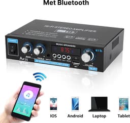 HIFI Bluetooth Power Amplifier | 400W | Versterker | Stereo Versterker | Mediaspeler — thumbnail 5