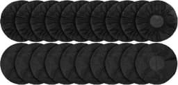 DKT Elastische wegwerp Hygienehoesjes/hoofdtelefoon cover hoes 7cm DKT-HH0007Z 100 stuks  | Zwart | universeel — thumbnail 2