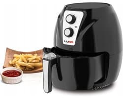 LUND Professional airfryer vetvrije friteuse 2.4L - 1300W - 67570 - zwart