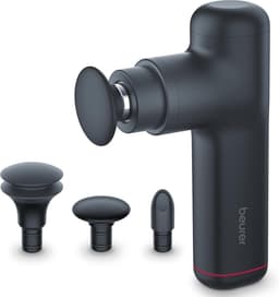 Compact massagepistool voor triggerpointmassage met 3 opzetstukken en 3 intensiteitsniveaus — thumbnail 1