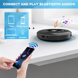 YONO Discman Bluetooth - Draagbare CD Speler - Portable met Oortjes - MP3 - Zwart — thumbnail 3