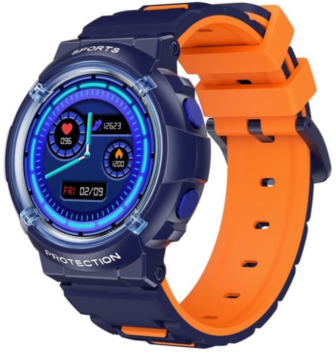 West Watches Smartwatch Kinderen Model Storm II Activity Tracker - Kinderen - Blauw Oranje — afbeelding 1