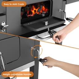 Betaalbare Goederen® BBQ - houtskool grill wagen - barbecue - barbecues - barbeque - barbecue houtskool - tuin - zomer - gezin — thumbnail 2