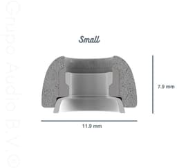 Foam eartips geschikt voor Airpods Pro (2) - licht grijs - 6× Mix (2×S + 2×M + 2×L) - zachte memory foam opzet oortjes - foamigo® — thumbnail 3