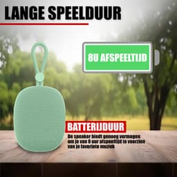 Draadloze Bluetooth Mini Speaker met Koord - IPX5 Waterbestendig - Groen — thumbnail 2
