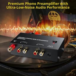 Nördic M/M Phono Voorversterker - RCA & 3,5mm uitgangen - Platenspeler naar speakers of hoofdtelefoon - Met versterker - Audiophile Preamplifier — thumbnail 2