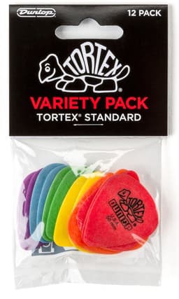 Dunlop PVP418 Tortex Standard Plectrum Variety 12-Pack - Plectra, 0.50mm tot 1.14mm, mix van 12 stuks — thumbnail 1