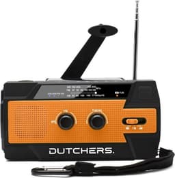 Dutchers® Noodradio 4000 mAh - Solar Opwindbaar - Opwindbare Radio - Survival - Dynmo en Zonnepaneel - Powerbank - Dynamo Radio - Zaklamp - Noodpakket - Telefoon opladen — thumbnail 1