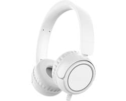 StayPowered Koptelefoon - Veilig & Comfortabel voor Kinderen - 85dB Geluidslimiet - Zacht Memory-Schuim - Ergonomisch Ontwerp - Opvouwbaar & Duurzaam - Verstrengelvrij Kabel - Universele Compatibiliteit - Wit - Levering Sneller dan Aangegeven!