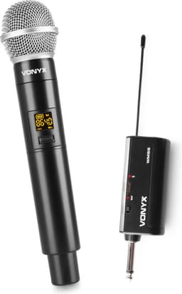 Draadloze microfoon - Geschikt voor JBL speakers - plug-in ontvanger -Vonyx WM55- UHF microfoon draadloos - universeel — thumbnail 1