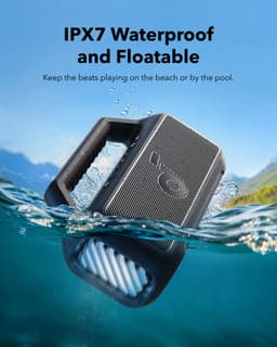 soundcore Boom 2 Outdoor Speaker by Anker - 80W - Subwoofer - BassUp 2.0 - 24H Playtime - IPX7 Waterproof - Floatable - RGB Lights - USB-C - Custom EQ - Bluetooth 5.3 - Geschikt voor buitengebruik: Camping, Strand en Achtertuin - Zwart — thumbnail 3