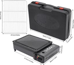 SMH LINE® Party Grill - Incl. 10x Gasflessen - Camping Grill - Camping kooktoestel - Safari Chef — thumbnail 5
