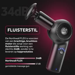 Northwall Massage Gun Mini - Massage Pistool Inclusief Koffer en 4 Opzetstukken - Krachtig en Draadloos Sport en Relax Massage Apparaat — thumbnail 2