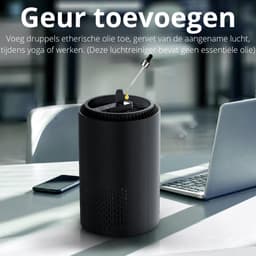 Allergie Luchtreiniger - Automatisch Uitschakelen - Hooikoorts filtervermogen, Stof en meer- Air Purifier - zwart — thumbnail 3