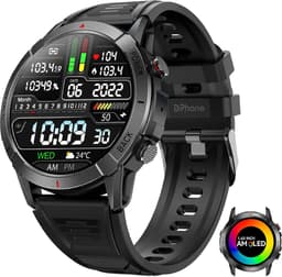 DrPhone SpectraView AMOLED Timepiece - 1.4 Inch - Slimme Horloge - Notificaties - Bluetooth bellen - 110 Sportmodus - Smartwatch — thumbnail 1
