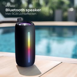 Denver Bluetooth Speaker Draadloos - Lichteffecten - Muziek Box - AUX - TWS Pairing - BTL360 - Zwart — thumbnail 2
