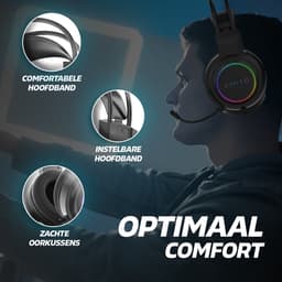 DINTO® Gaming headset met microfoon - Extra Bass - Gaming Koptelefoon - Geschikt voor Nintendo Switch - PS4/PS5 - Laptops - Xbox One - PC — thumbnail 2
