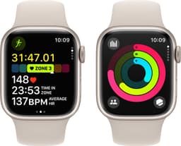 Apple Watch Series 9 - 41mm - Starlight Aluminium Case with Starlight Sport Band - S/M — thumbnail 5