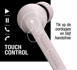Fresh 'n Rebel Twins Fuse - Draadloze Bluetooth Oordopjes – Oortjes met tip - 30 uur speelduur - Smokey Pink — thumbnail 2